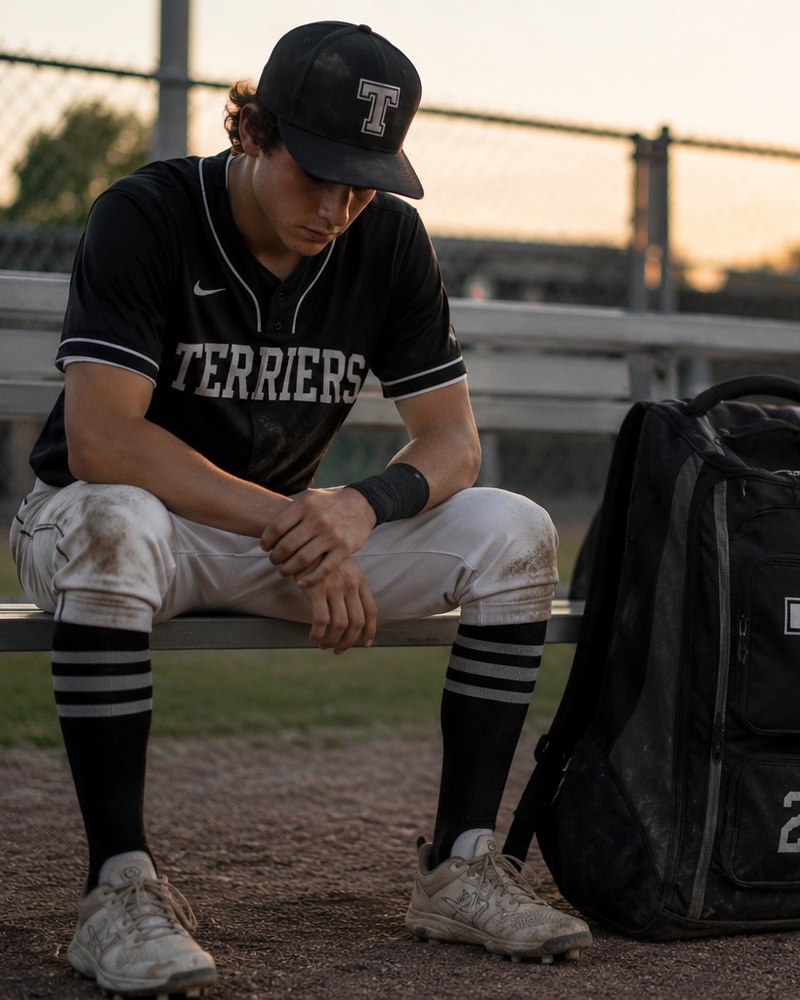 After the tough game: sports family moment